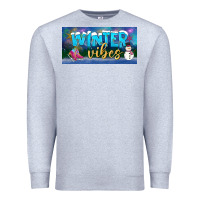 Heather Grey winter vibes license plate Premium Sweatshirt - BundleAndBundleShop