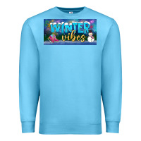 Ocean Blue winter vibes license plate Premium Sweatshirt - BundleAndBundleShop
