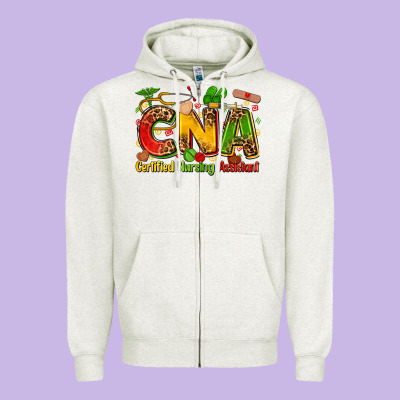 Certified Nursing Assistant Juneteenth Zipper Hoodie Designed By Zillion Design Studio