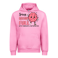 Fuchsia Pink sorry brain full Urban Hoodie - MaliasSmallBusiness