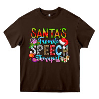 Chocolate Brown festive speech therapist tribute Heavy Core Tee - CowhideDigitalArt