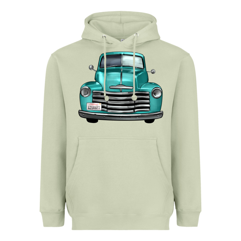 Western Truck Front View Heavyweight Hoodie by FaDigitalArtStudio | Teevron