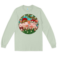 Matcha Christmas Pigs Long Sleeve Tee - RanaPortraitStore