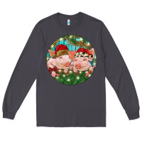 Smoke Christmas Pigs Long Sleeve Tee - RanaPortraitStore