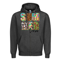 Charcoal Heather summer lovin Zipper Hoodie - texasbilliewilder