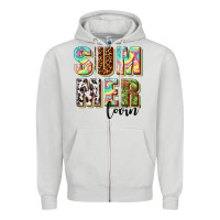 Dove Grey summer lovin Zipper Hoodie - texasbilliewilder