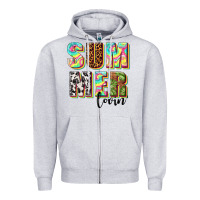 Heather Grey summer lovin Zipper Hoodie - texasbilliewilder