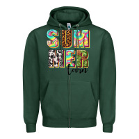 Sports Green summer lovin Zipper Hoodie - texasbilliewilder