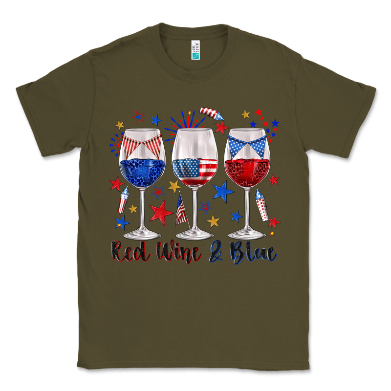 Red Wine And Blue Wine Glasses Classic Tee by texasbilliewilder | Teevron