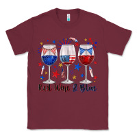 Burgundy red wine and blue wine glasses Classic Tee - texasbilliewilder