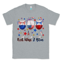 Heather Grey red wine and blue wine glasses Classic Tee - texasbilliewilder