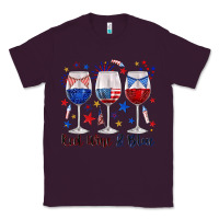 Plum red wine and blue wine glasses Classic Tee - texasbilliewilder
