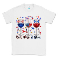 White red wine and blue wine glasses Classic Tee - texasbilliewilder