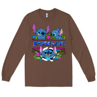 Chestnut preview flower stitch blue preschool Long Sleeve Tee - AdoDesignShop