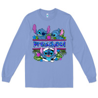 Colony Blue preview flower stitch blue preschool Long Sleeve Tee - AdoDesignShop