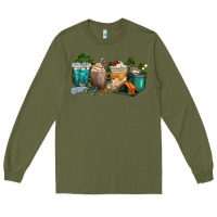 Army Green camping coffee cups Long Sleeve Tee - texasbilliewilder