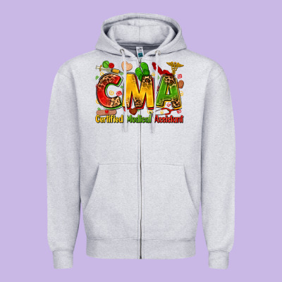 Certified Medical Assistant Juneteenth Zipper Hoodie Designed By Zillion Design Studio