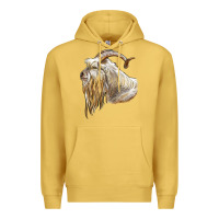 Antique Gold kiko goat face Premium Hoodie - LillyAllenDesigns