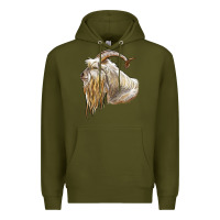 Army Green kiko goat face Premium Hoodie - LillyAllenDesigns
