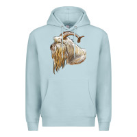 Blue Mist kiko goat face Premium Hoodie - LillyAllenDesigns