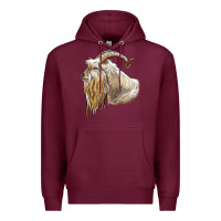 Burgundy kiko goat face Premium Hoodie - LillyAllenDesigns