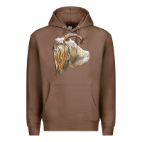 Chestnut kiko goat face Premium Hoodie - LillyAllenDesigns