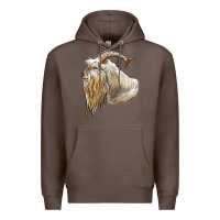 Coffee kiko goat face Premium Hoodie - LillyAllenDesigns