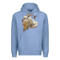 Colony Blue kiko goat face Premium Hoodie - LillyAllenDesigns