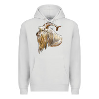 Dove Grey kiko goat face Premium Hoodie - LillyAllenDesigns