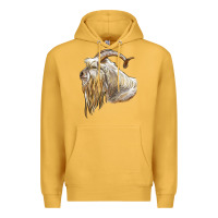 Mustard kiko goat face Premium Hoodie - LillyAllenDesigns