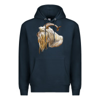 Navy kiko goat face Premium Hoodie - LillyAllenDesigns
