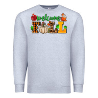 Heather Grey welcome fall Premium Sweatshirt - AdoDesignShop