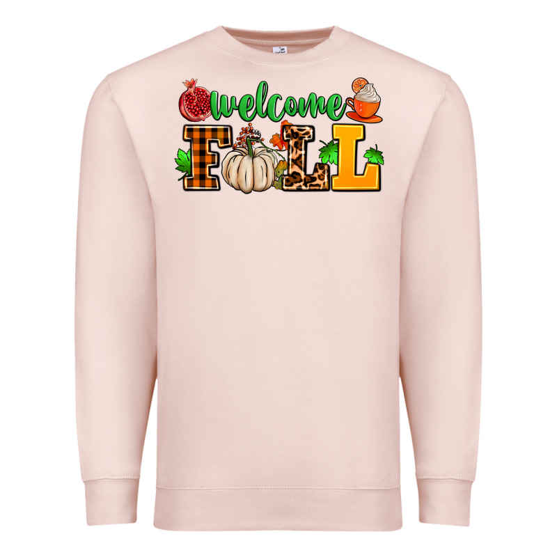Welcome Fall Premium Sweatshirt by AdoDesignShop | Teevron
