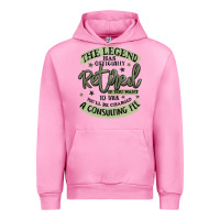 Fuchsia Pink the legend has officially retired Urban Hoodie - MaliasSmallBusiness