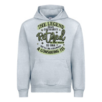 Heather Grey the legend has officially retired Urban Hoodie - MaliasSmallBusiness