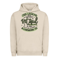 Pigment French Oak the legend has officially retired Urban Hoodie - MaliasSmallBusiness