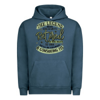Pigment Midnight Navy the legend has officially retired Urban Hoodie - MaliasSmallBusiness