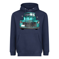 Navy western truck front view Heavyweight Hoodie - FaDigitalArtStudio