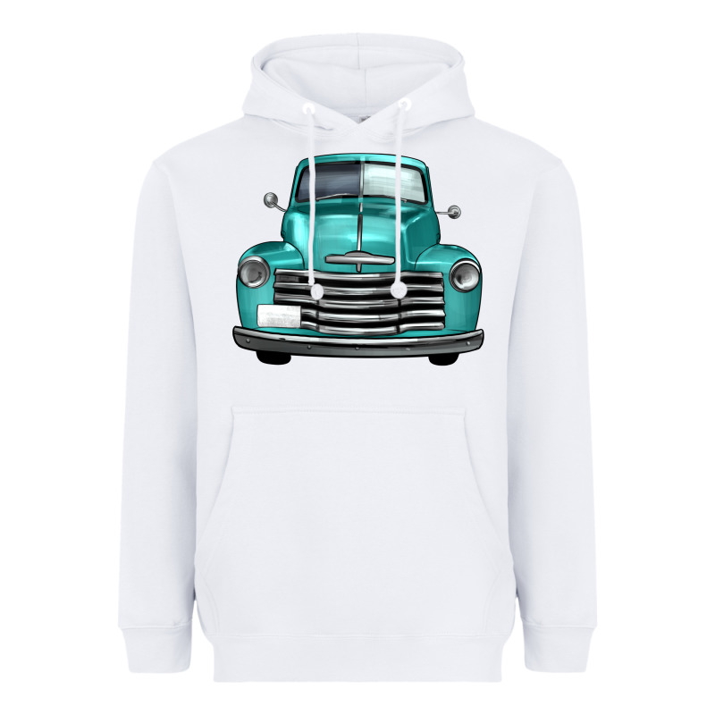 Western Truck Front View Heavyweight Hoodie by FaDigitalArtStudio | Teevron