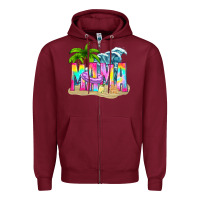 Burgundy summer mama Zipper Hoodie - texasbilliewilder