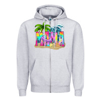Heather Grey summer mama Zipper Hoodie - texasbilliewilder
