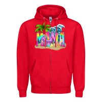 Red summer mama Zipper Hoodie - texasbilliewilder