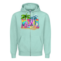 Seafoam summer mama Zipper Hoodie - texasbilliewilder