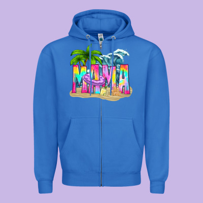 Summer Mama Zipper Hoodie Designed By Texasbilliewilder