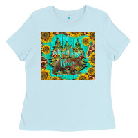 Baby Blue mama bear Ladies Tee - BarkalooDesign