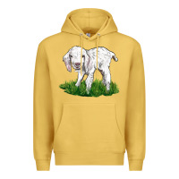 Antique Gold Baby Angora Goat Premium Hoodie - LillyAllenDesigns
