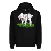 Black Baby Angora Goat Premium Hoodie - LillyAllenDesigns