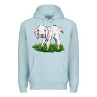 Blue Mist Baby Angora Goat Premium Hoodie - LillyAllenDesigns