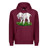 Burgundy Baby Angora Goat Premium Hoodie - LillyAllenDesigns