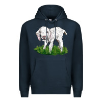 Navy Baby Angora Goat Premium Hoodie - LillyAllenDesigns